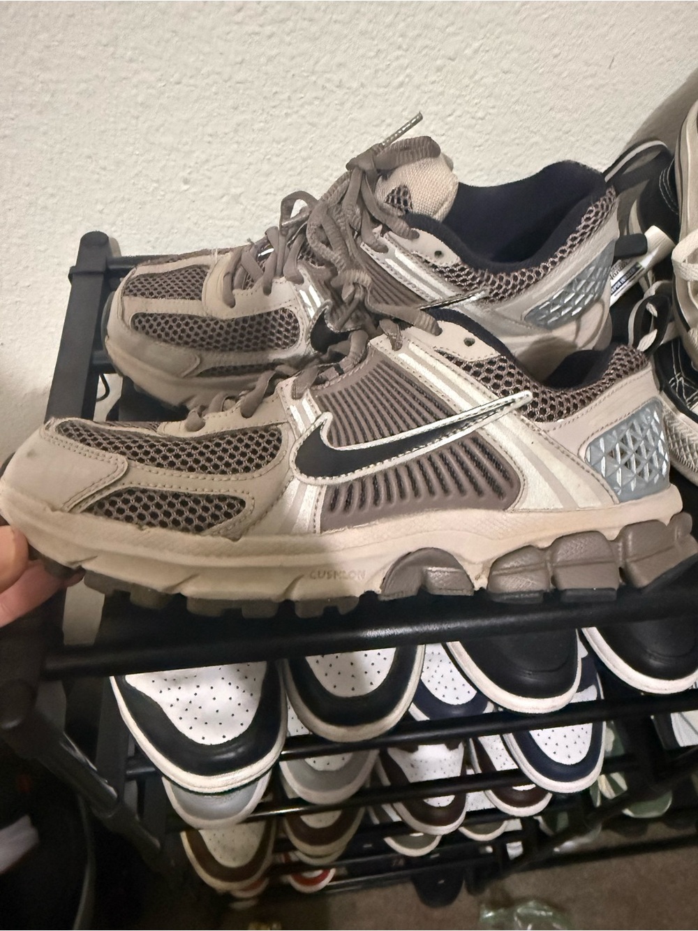 Nike Men’s Tan and Silver Athletic Shoes